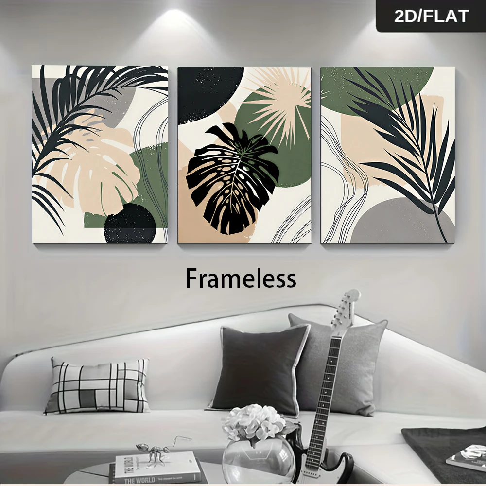 Abstract Canvas Set - Mehrere Größen, 3-teiliges, rahmenloses Leinwandbild, 1