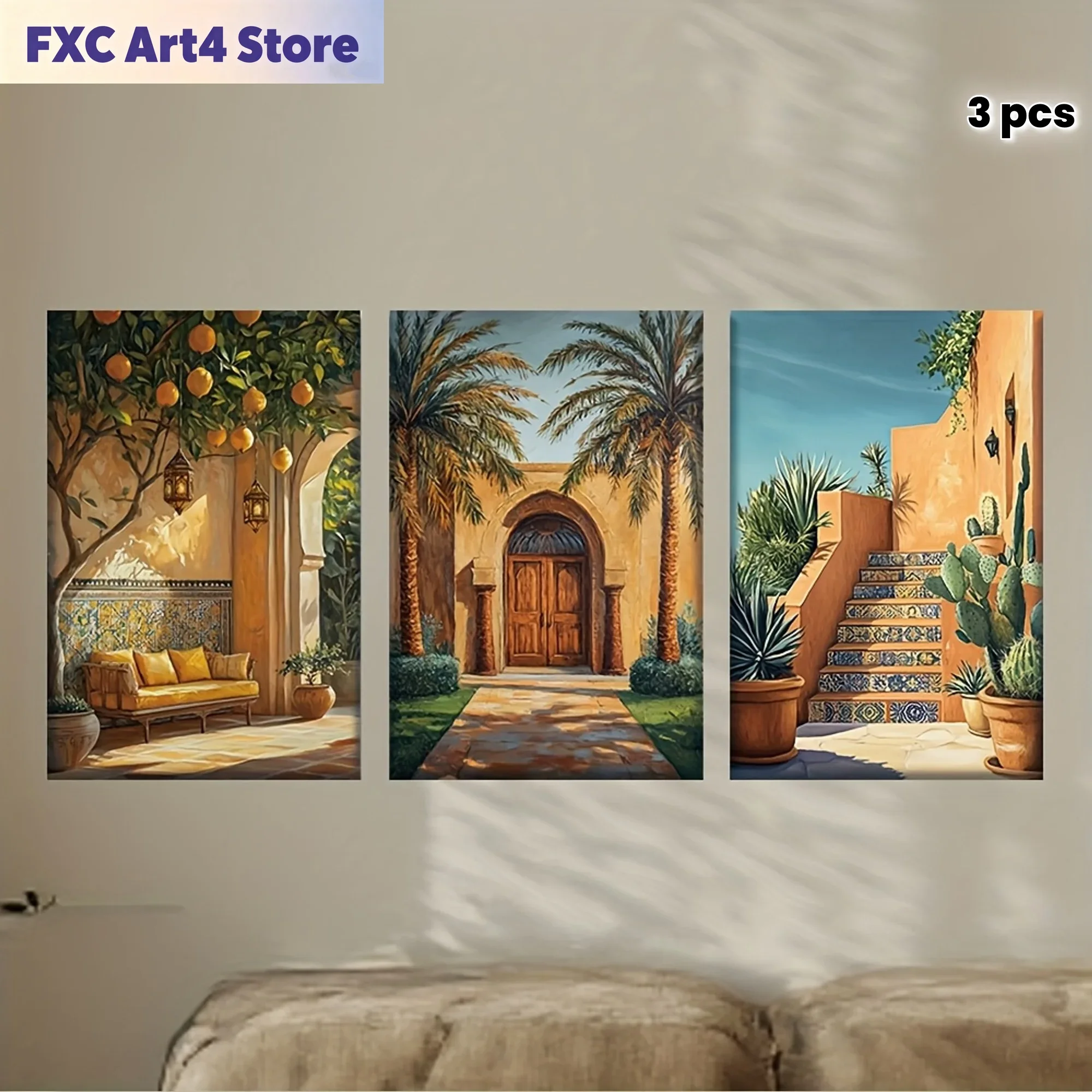 Abstract Canvas Set - Rahmenlos[JIT]3 Stück/Set, Leinwandgemälde – ungerahmt, luxuriöses