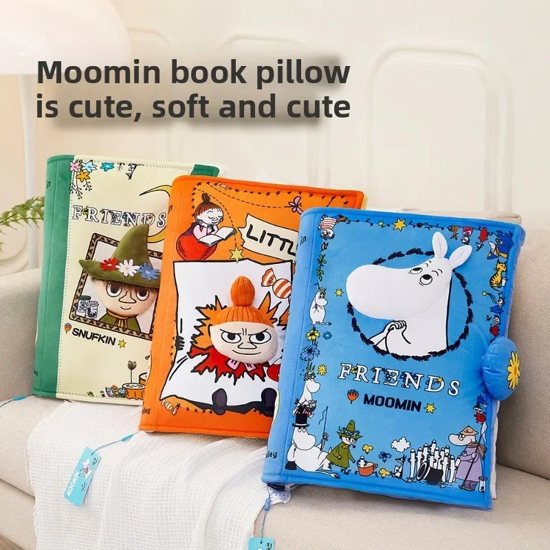 Throw Pillow - M-Moomins Niedliches Cartoon-Sofa-Dekokissen, Kreatives Buchförmiges Plüschkissen,