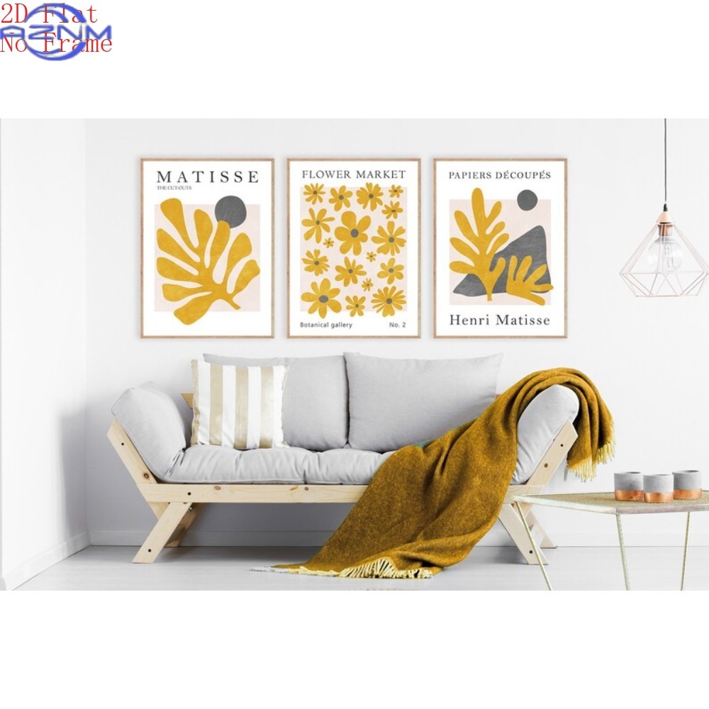 Abstract Canvas Set - 2D Flachbild-Set, 3-teilig (Leinwandposter ohne Rahmen),