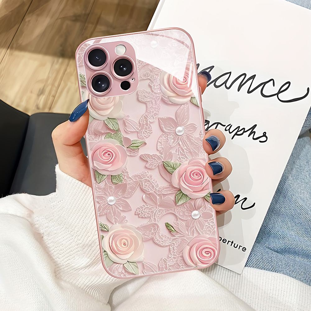 Rosa Blumen-Handyhülle aus Geh – Vase Decor Bewertung und Preis