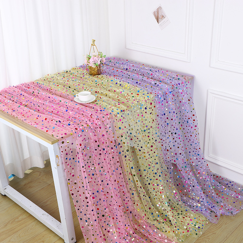 Bunter Polka-Dot-Goldfolien-Tü – Table Runner Bewertung und Preis
