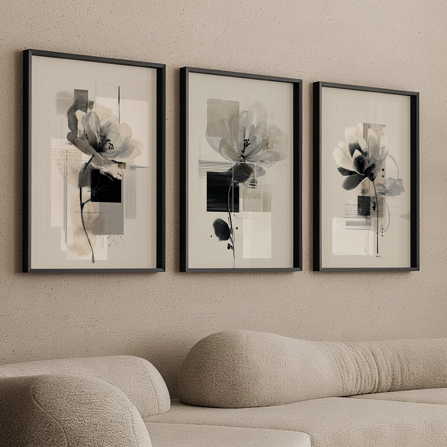 3 Stück/Set rahmenlose, abstra – Abstract Canvas Set Bewertung und Preis