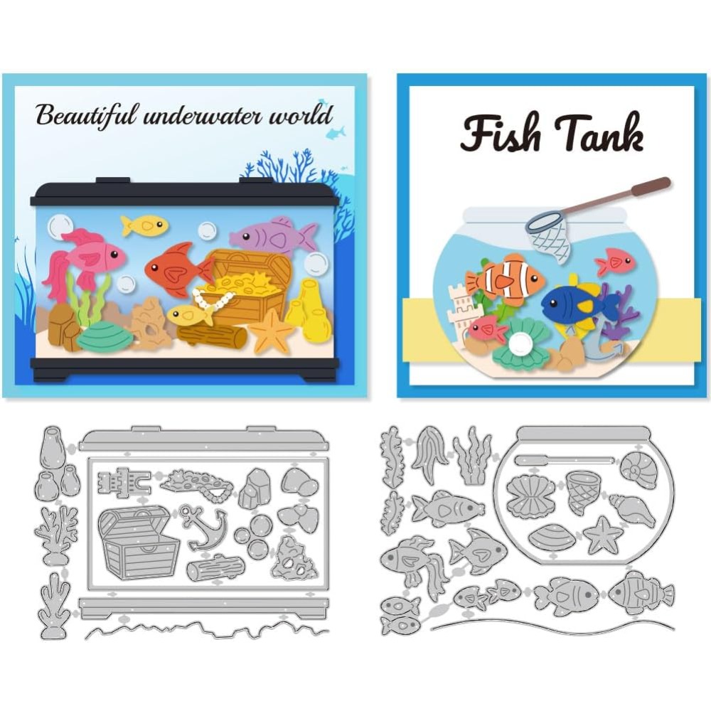 Aquarium gestanzte Stanzungen, – Picture Frame Bewertung und Preis
